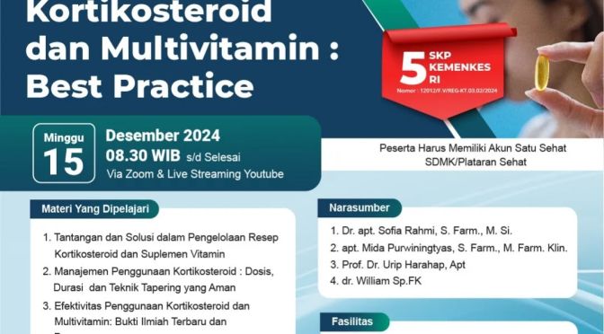 Webinar Update Kortikosteroid dan Multivitamin : Best Practice